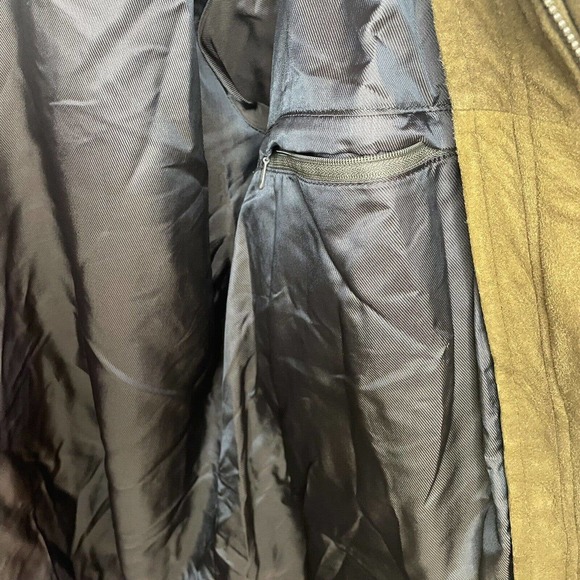 Vintage Nautica 100% Leather Shell Suede 5 Pocket Jacket Brown Men’s Size 40 - Picture 7 of 12